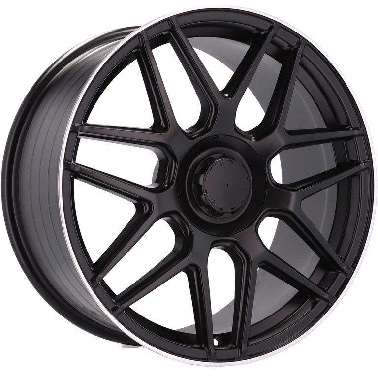 Alu kola pro Mercedes B5318 9x19 5x112 ET49 66.6 Black Half Matt & Polished Lip