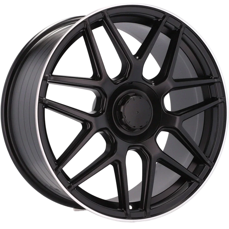 Alu kola pro Mercedes B5318 11x22 5x112 ET40 66.6 Black Half Matt & Polished Lip | Wheelsup.cz