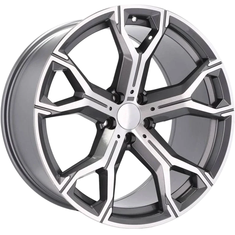 Alu kola pro BMW B5498 9.5x22 5x112 ET37 66.6 Grey Polished Half Matt | Wheelsup.cz