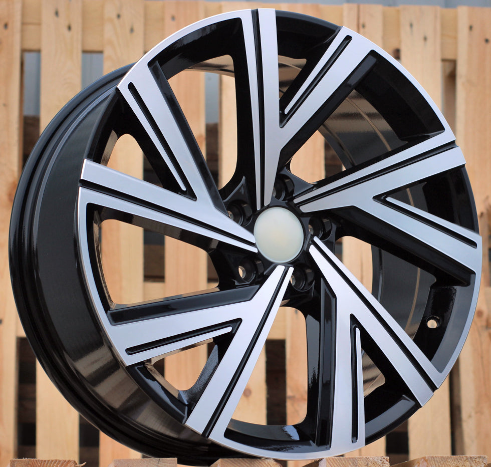 Alu kola Volkswagen B5805 7.5x17 5x100 ET45 Black Polished-Alu kola-WheelsUp