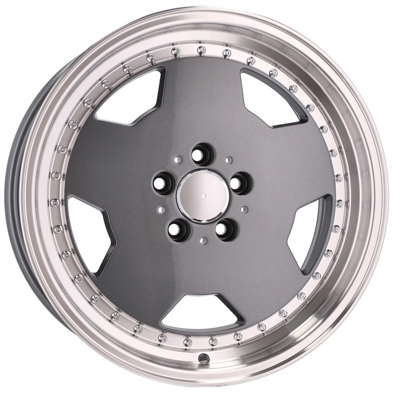 Alu kola pro Mercedes B5852 8x18 5x112 ET35 66.6 Graphite & Polished Lip | Wheelsup.cz