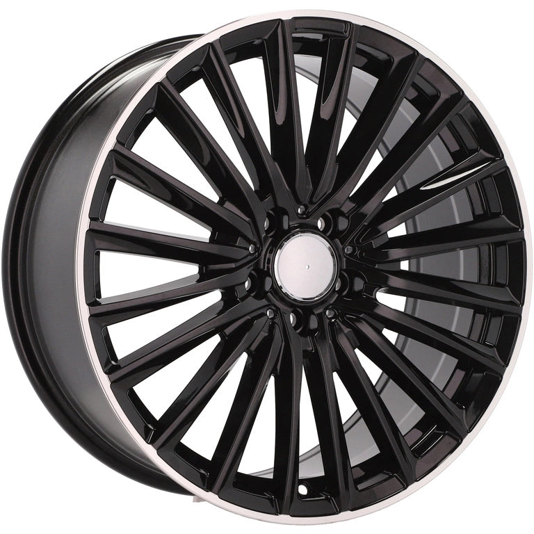 Alu kola pro Mercedes B5909 8x19 5x112 ET35 66.6 Black & Polished Lip | Wheelsup.cz