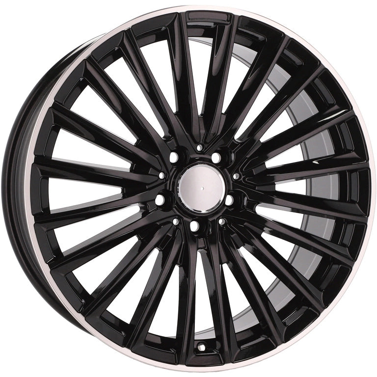 Alu kola pro Mercedes B5909 8x19 5x112 ET35 66.6 Black & Polished Lip | Wheelsup.cz