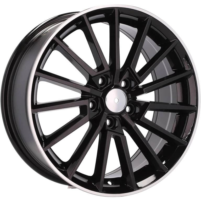 Alu kola pro Škoda B5969 7x17 5x112 ET46 57.1 Black & Polished Lip