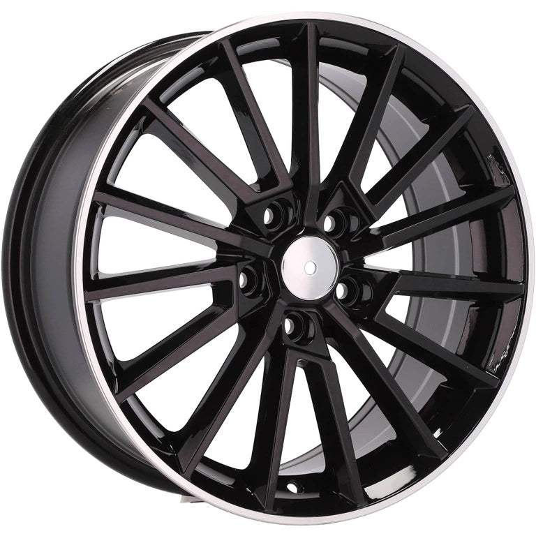 Alu kola pro Škoda B5969 7x17 5x100 ET46 57.1 Black & Polished Lip