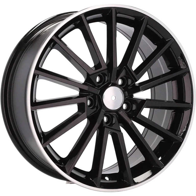 Alu kola pro Škoda B5969 8x18 5x112 ET42 57.1 Black & Polished Lip | Wheelsup.cz