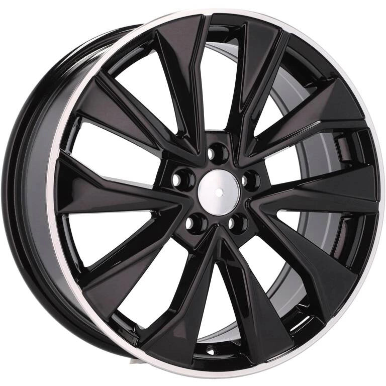 Alu kola pro Škoda B5970 7x17 5x112 ET40 57.1 Black & Polished Lip