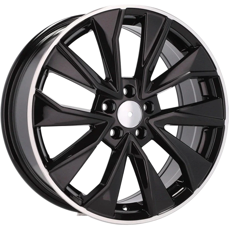 Alu kola pro Škoda B5970 7x17 5x100 ET46 57.1 Black & Polished Lip | Wheelsup.cz
