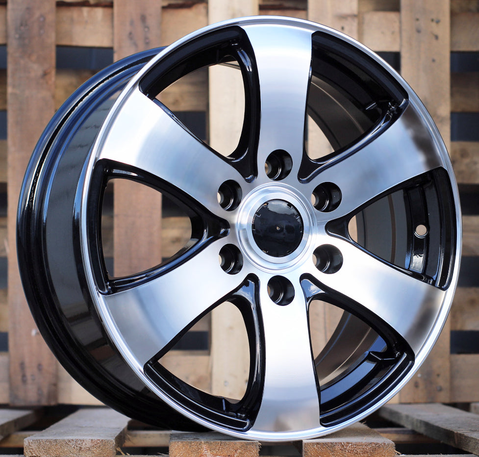 Alu kola Mercedes BK747 7x16 6x130 ET55 Black Polished-Alu kola-WheelsUp