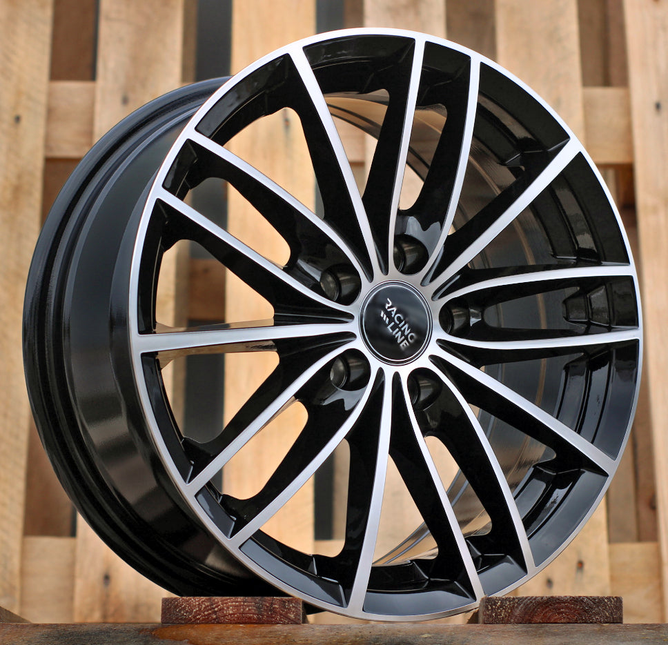Alu kola Racing Line BK926 6.5x15 5x100 ET40 Black Polished-Alu kola-WheelsUp