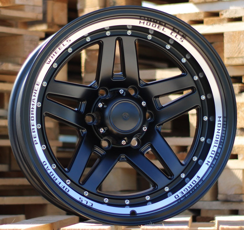 Alu kola pro Offroad BK936 10x16 6x139.7 ET-44 Black Half Matt & Polished Lip | Wheelsup.cz