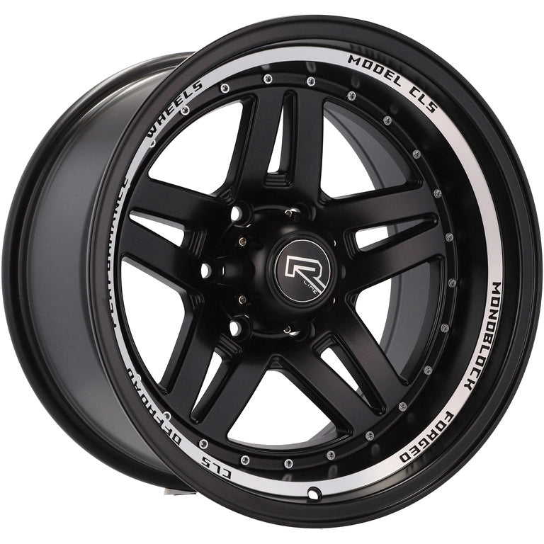Alu kola pro Offroad BK936 8.5x16 6x139.7 ET-27 110.1 Black Half Matt & Polished Lip
