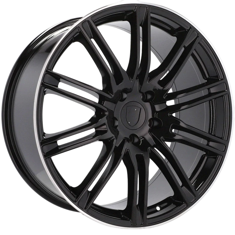 Alu kola pro Porsche BY476 10x21 5x130 ET50 71.6 Black & Polished Lip | Wheelsup.cz