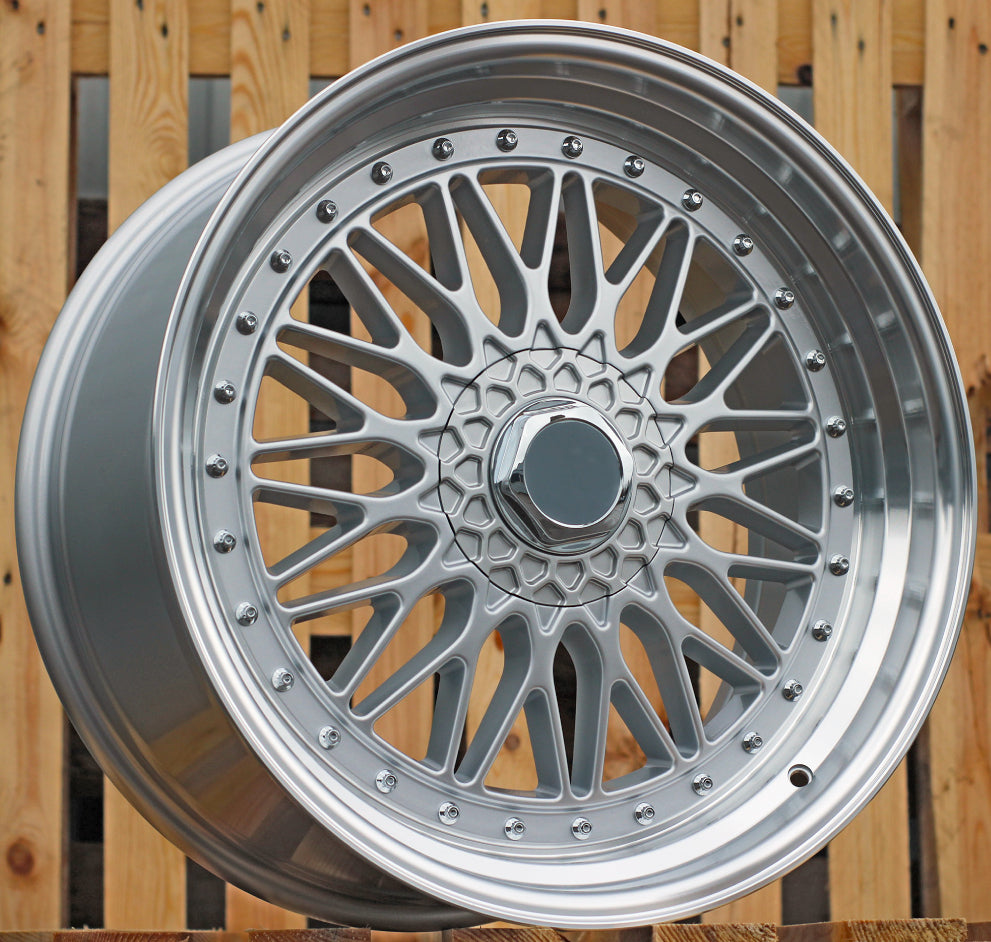 Alu kola Racing Line BY479 8x15 4x100 ET20 Silver & Polished Lip Racing Line WheelsUp