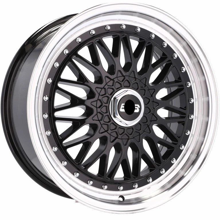 Alu kola Racing Line BY479 10x17 4x100 ET20 73.1 Black & Polished Lip