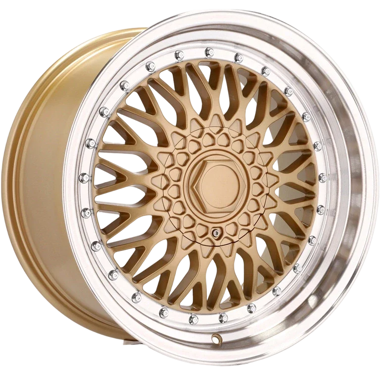 Alu kola Racing Line BY479 7.5x17 4x100 ET35 73.1 Gold & Polished | Wheelsup.cz