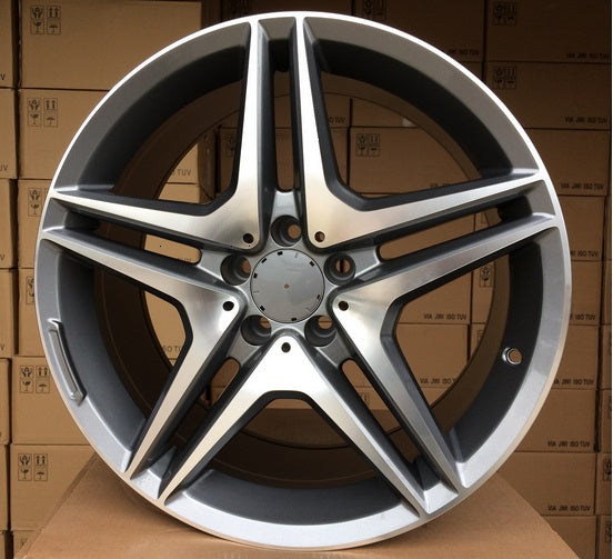 Alu kola Racing Line BY496 8.5x19 5x112 ET35 Grey Polished & Powder Coating Mercedes WheelsUp