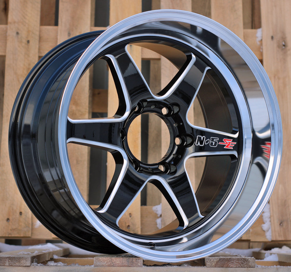 Alu kola Racing Line D1668 10.5x18 6x139.7 ET12 Black Polished-Alu kola-WheelsUp