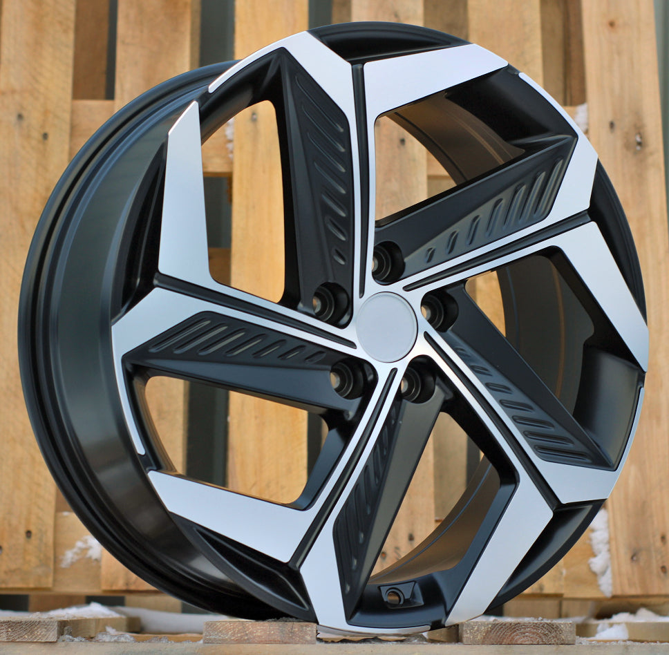 Alu kola pro Hyundai D1926 7.5x18 5x114.3 ET51 Black Polished Half Matt