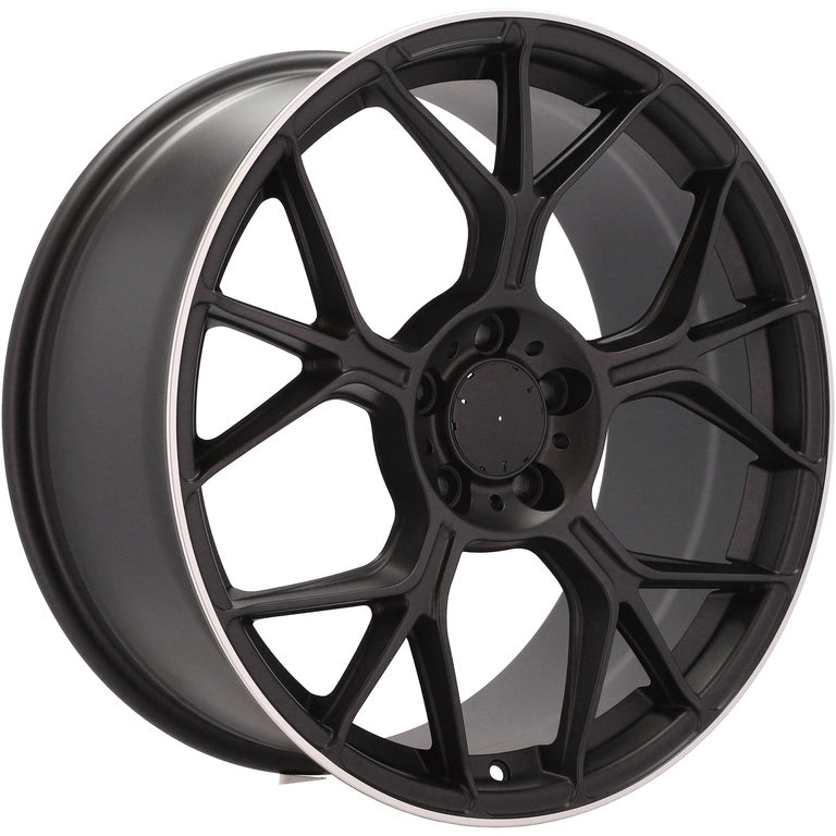 Alu kola pro Mercedes FBX120 9.5x19 5x112 ET45 66.6 Black & Polished Lip