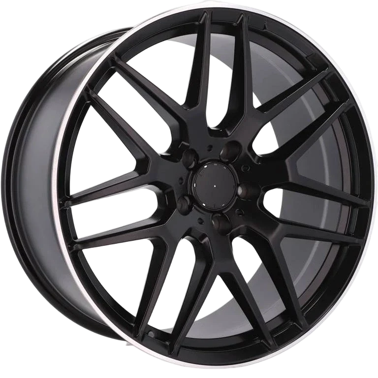 Alu kola pro Mercedes FE115 10x21 5x112 ET52 Black Half Matt & Polished Lip | Wheelsup.cz