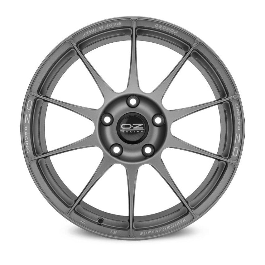Alu kola OZ SUPERFORGIATA 10x19 5x130 ET61 Grigio Corsa Con Scritte Di Fresatura