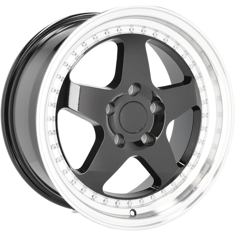Alu kola pro BMW HE750 8x17 5x120 ET34 72.6 Black & Polished Lip