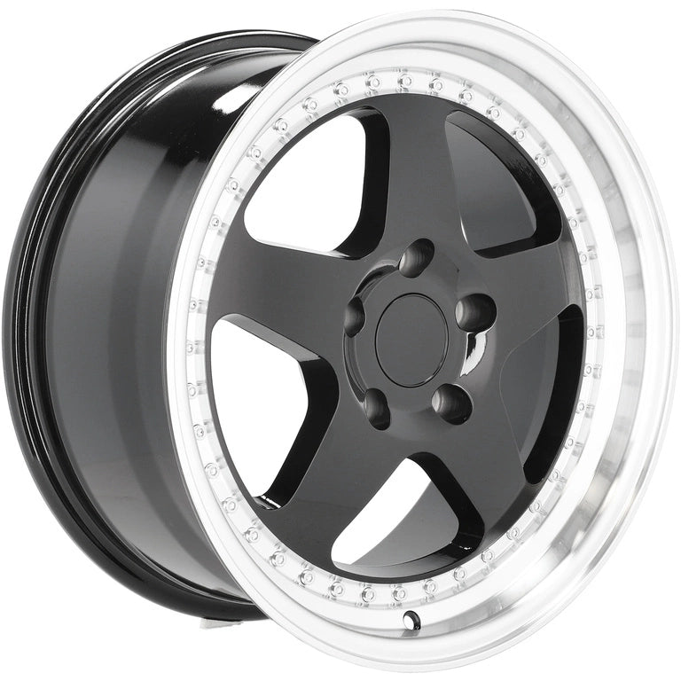 Alu kola pro BMW HE750 8x17 5x120 ET34 72.6 Black & Polished Lip | Wheelsup.cz