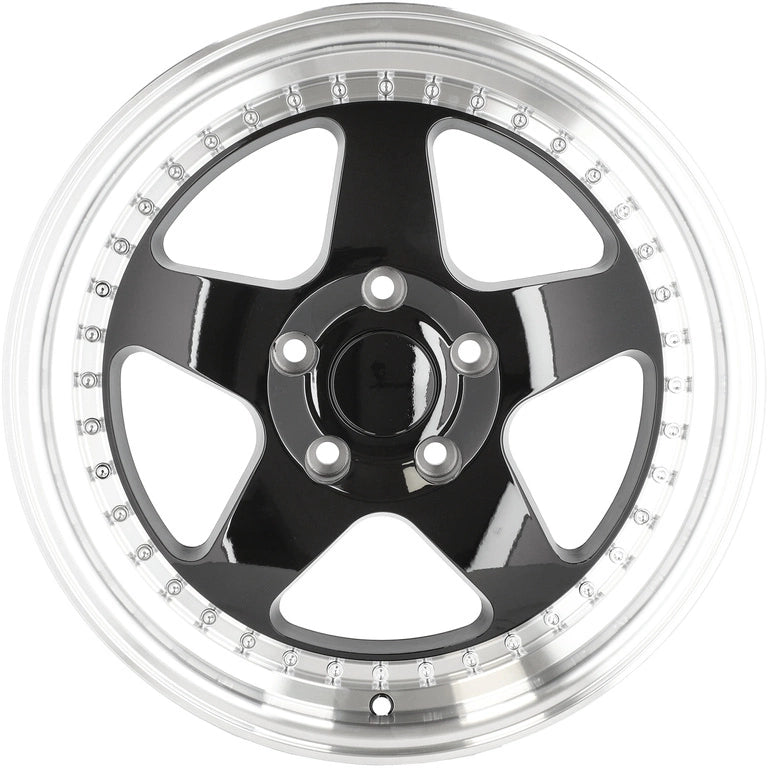 Alu kola pro BMW HE750 8x17 5x120 ET34 72.6 Black & Polished Lip | Wheelsup.cz