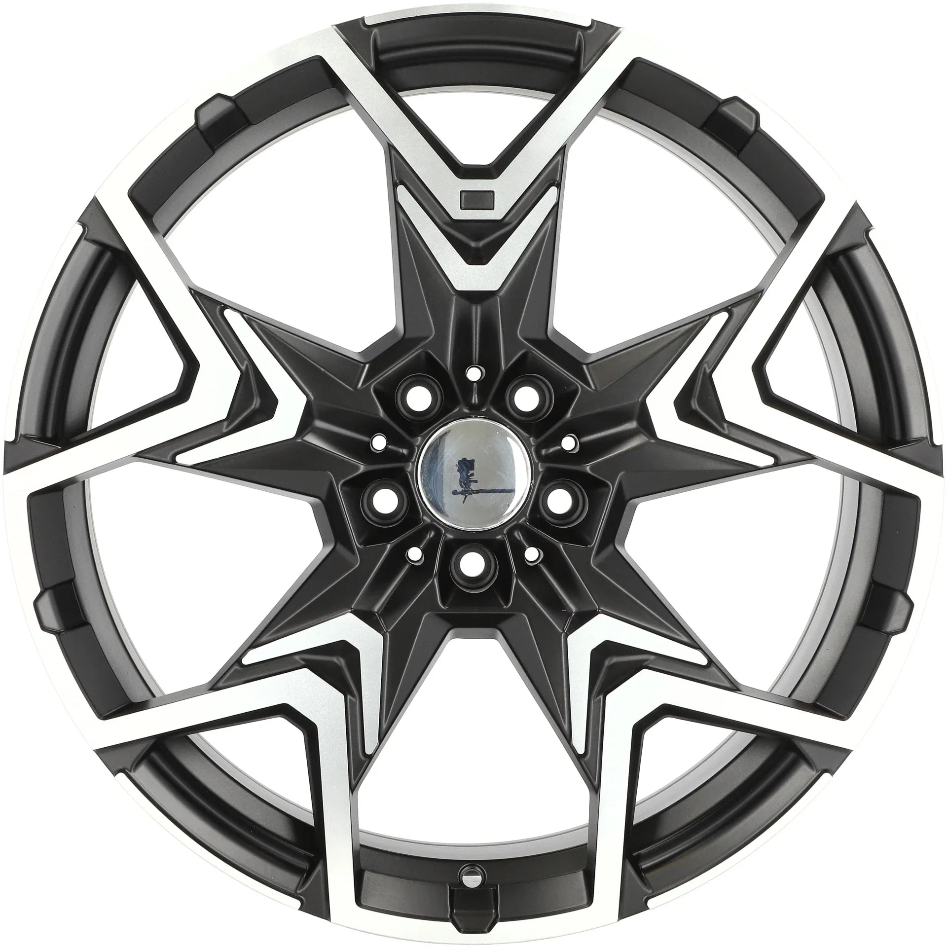 Alu kola pro BMW HF5223 8x20 5x112 ET46 66.6 Black Polished Half Matt | Wheelsup.cz