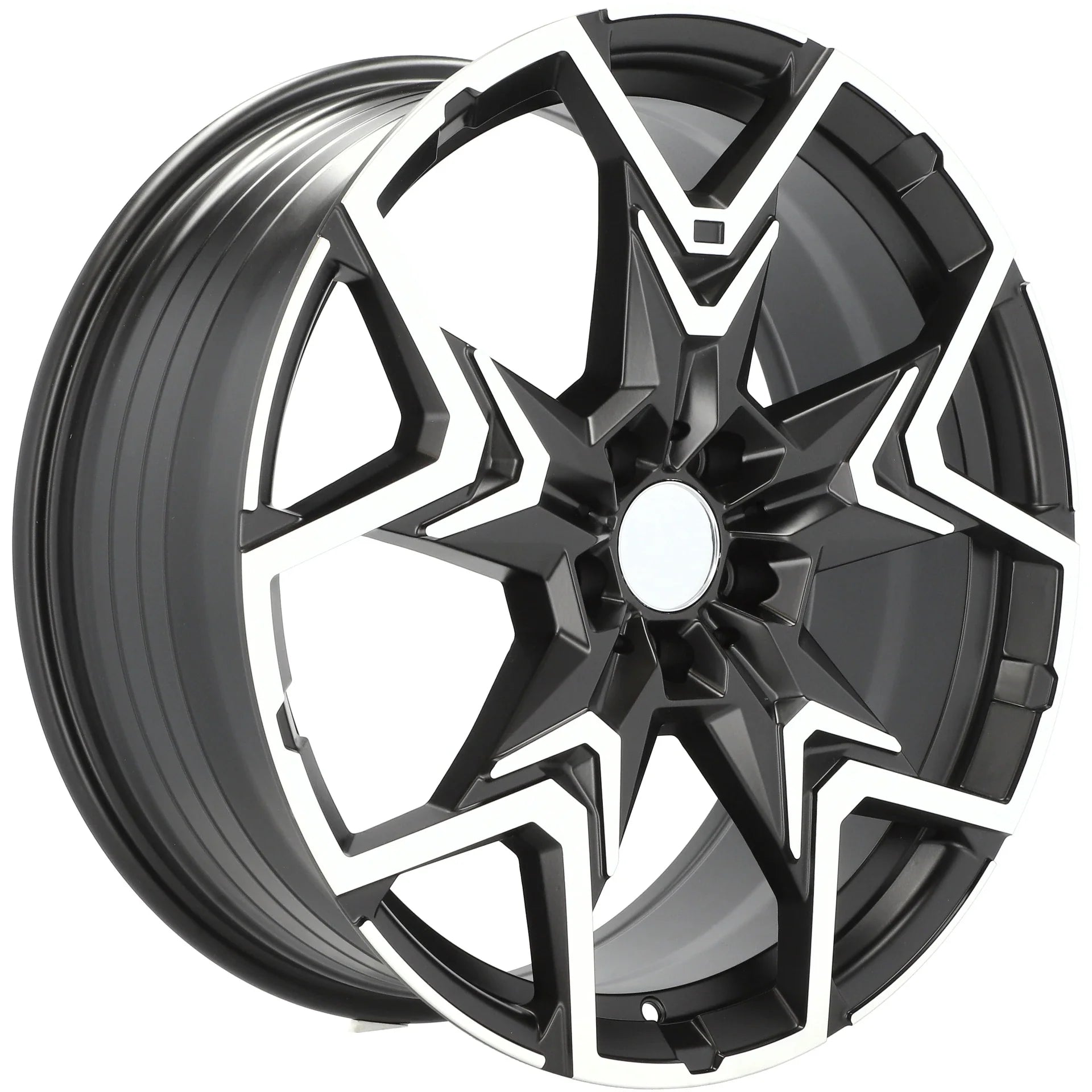 Alu kola pro BMW HF5223 8x20 5x112 ET46 66.6 Black Polished Half Matt | Wheelsup.cz