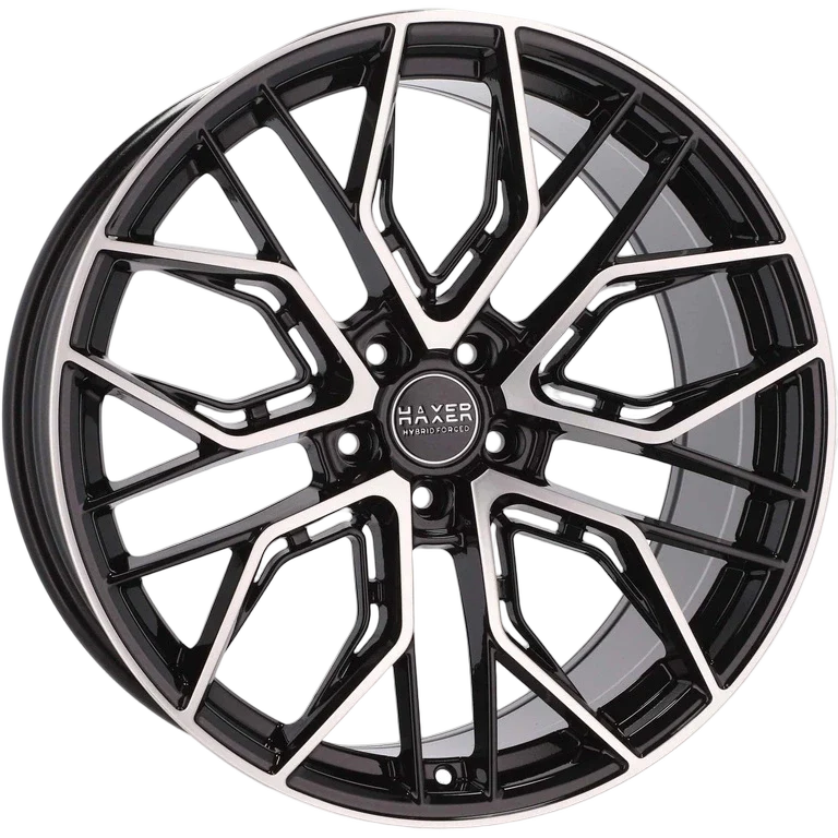 Alu kola HAXER HX015F 9x22 5x112 ET30 66.6 Black Polished | Wheelsup.cz