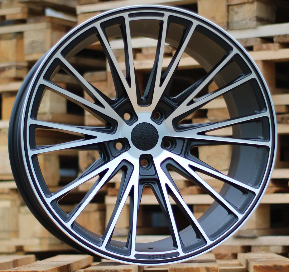 Alu kola HAXER HX040 8.5x20 5x112 ET35 Black Polished Half Matt & Powder Coating HAXER WheelsUp