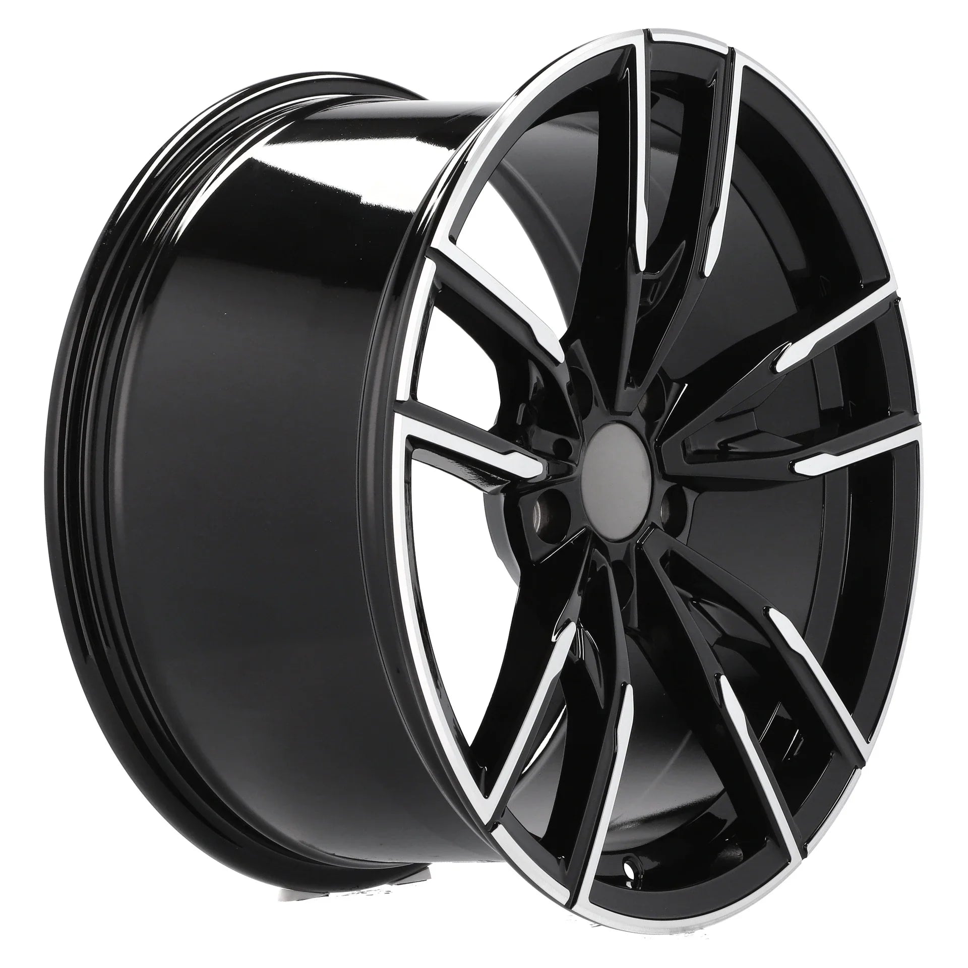 Alu kola pro BMW I5478 8x18 5x112 ET27 66.6 Black Polished Half Matt | Wheelsup.cz