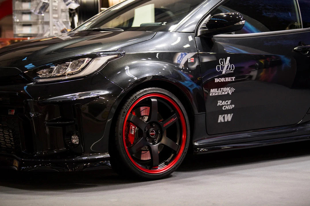 Alu kola Racing Line I6966 7x16 4x100 ET38 73.1 Black Matt & Red Line | Wheelsup.cz