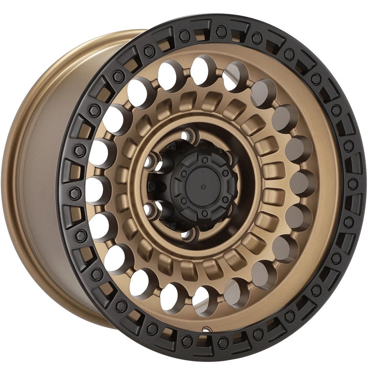 Alu kola pro Offroad JT220 9x18 6x139.7 ET0 110.1 Bronze & Polished Lip