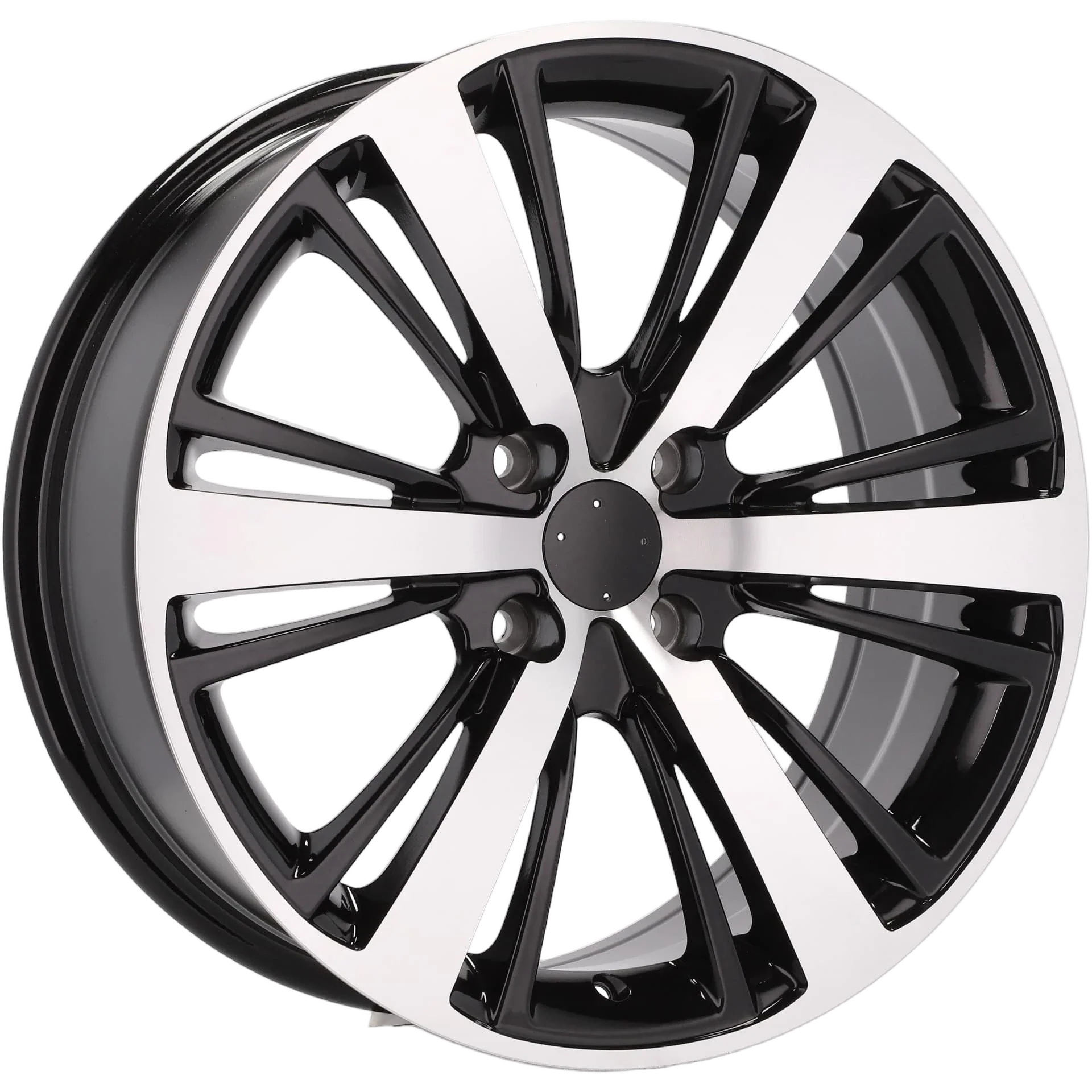 Alu kola pro Peugeot LU451 7.5x18 4x108 ET25 65.1 Black Polished | Wheelsup.cz