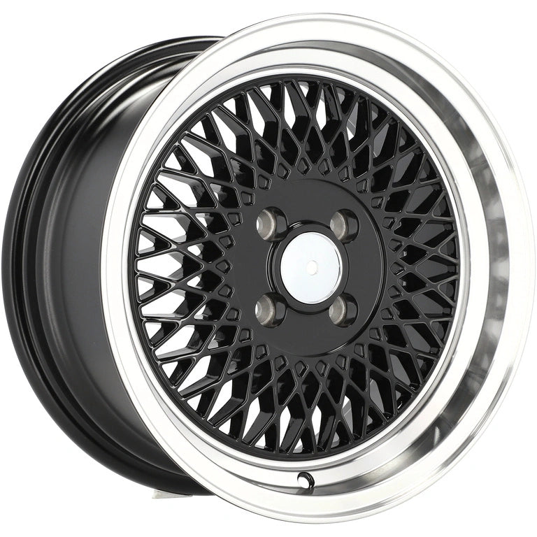 Alu kola Racing Line LU483 7x15 4x100 ET25 73.1 Black & Polished Lip