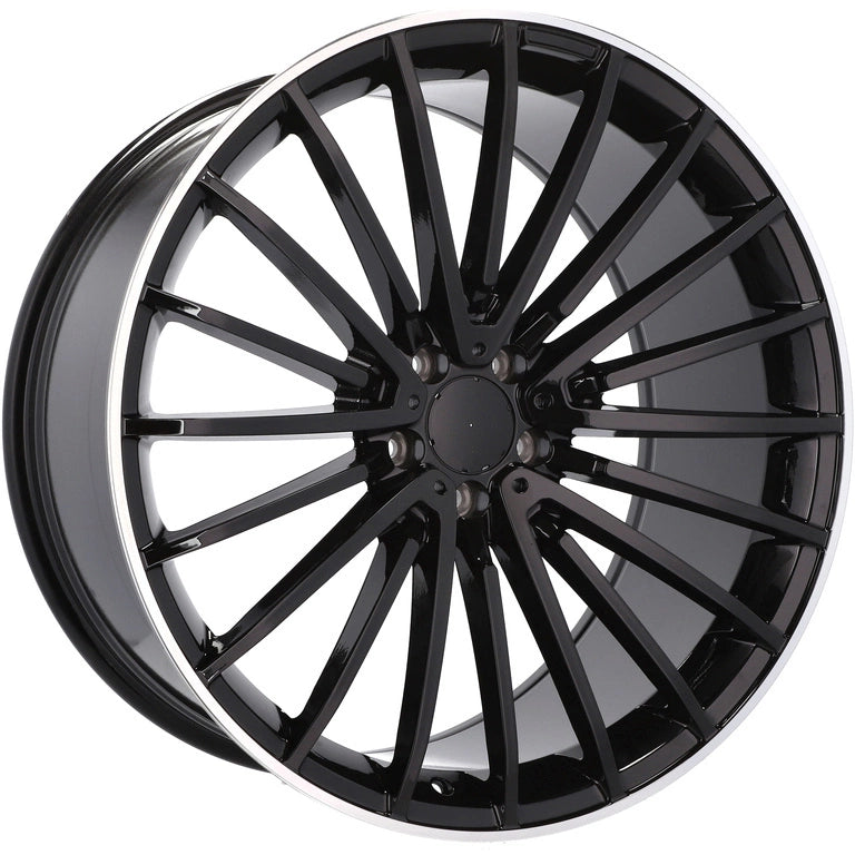 Alu kola Racing Line MR532 9x22 5x120 ET32 74.1 Black & Polished Lip