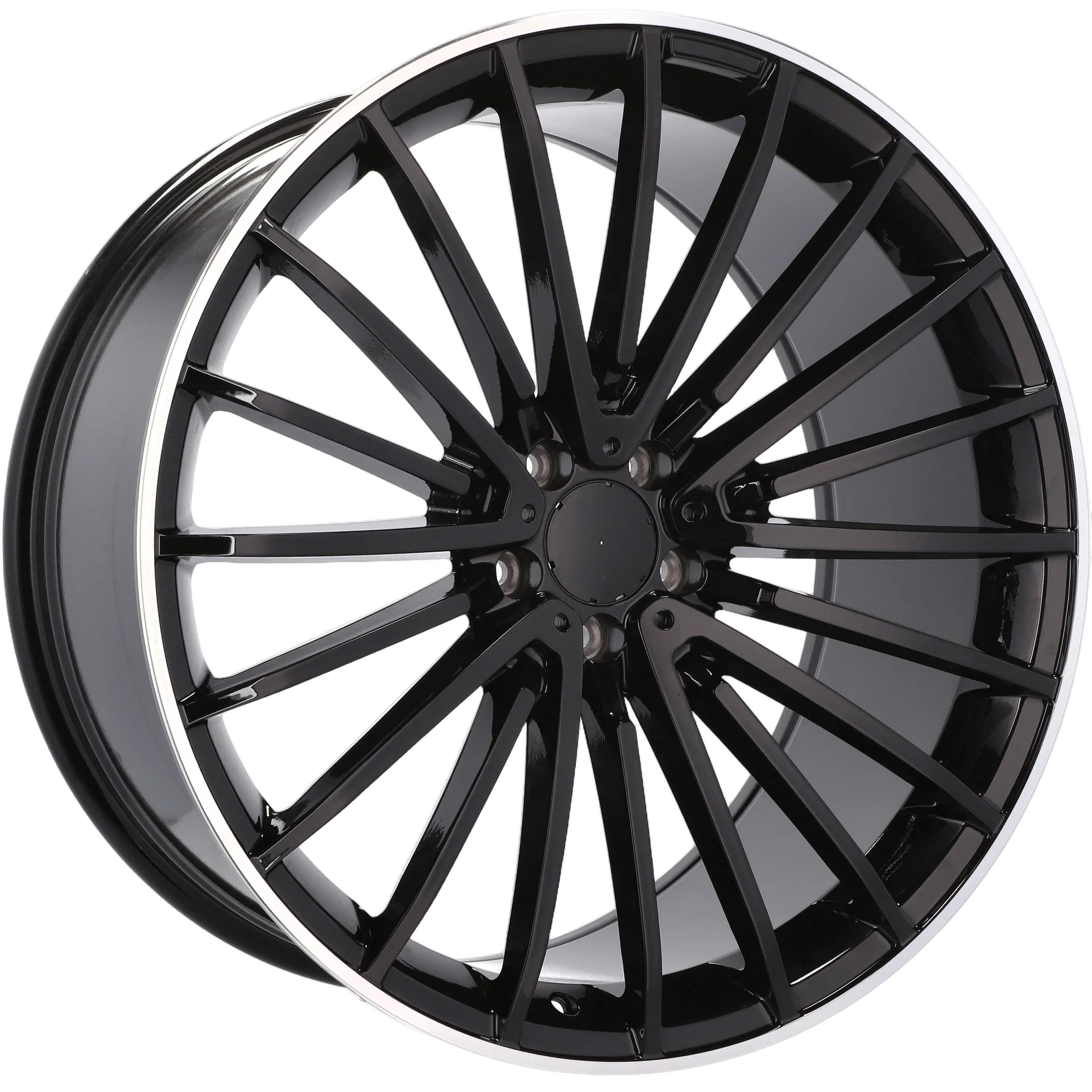 Alu kola pro Mercedes MR532 8.5x20 5x112 ET38 66.6 Black & Polished Lip