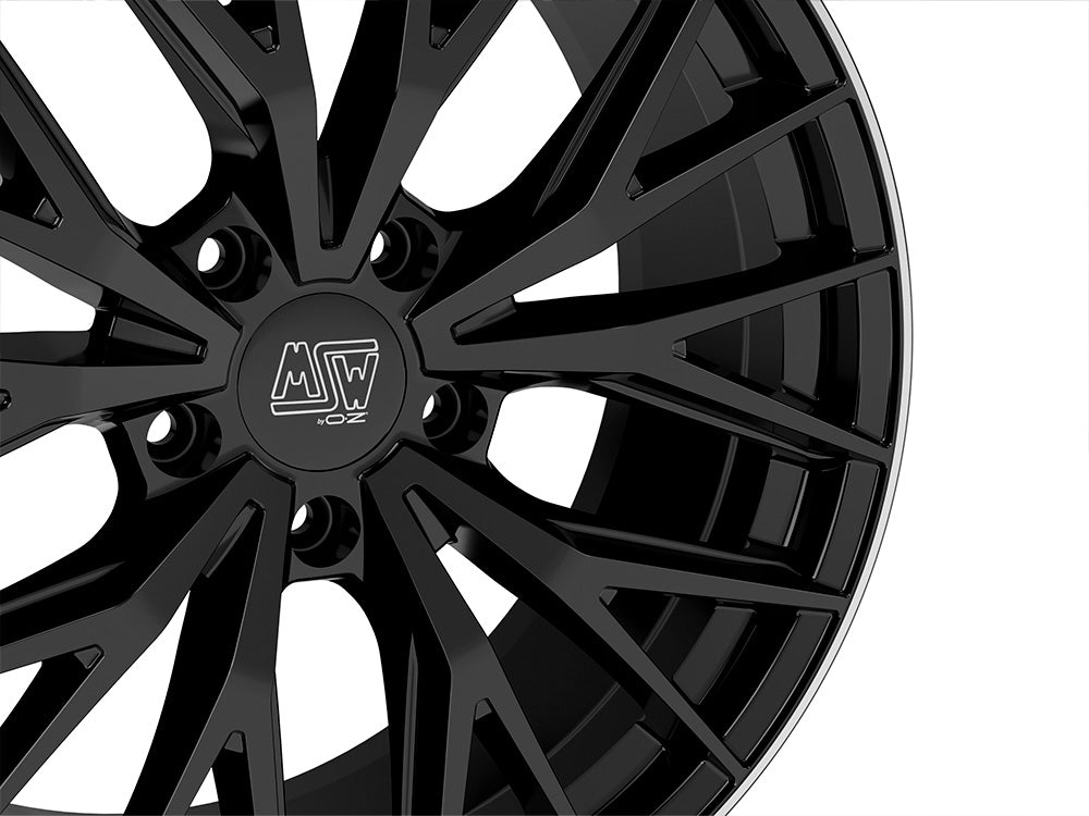 Alu kola MSW 44 9x20 5x130 ET50 Gloss Black+Diamond Lip