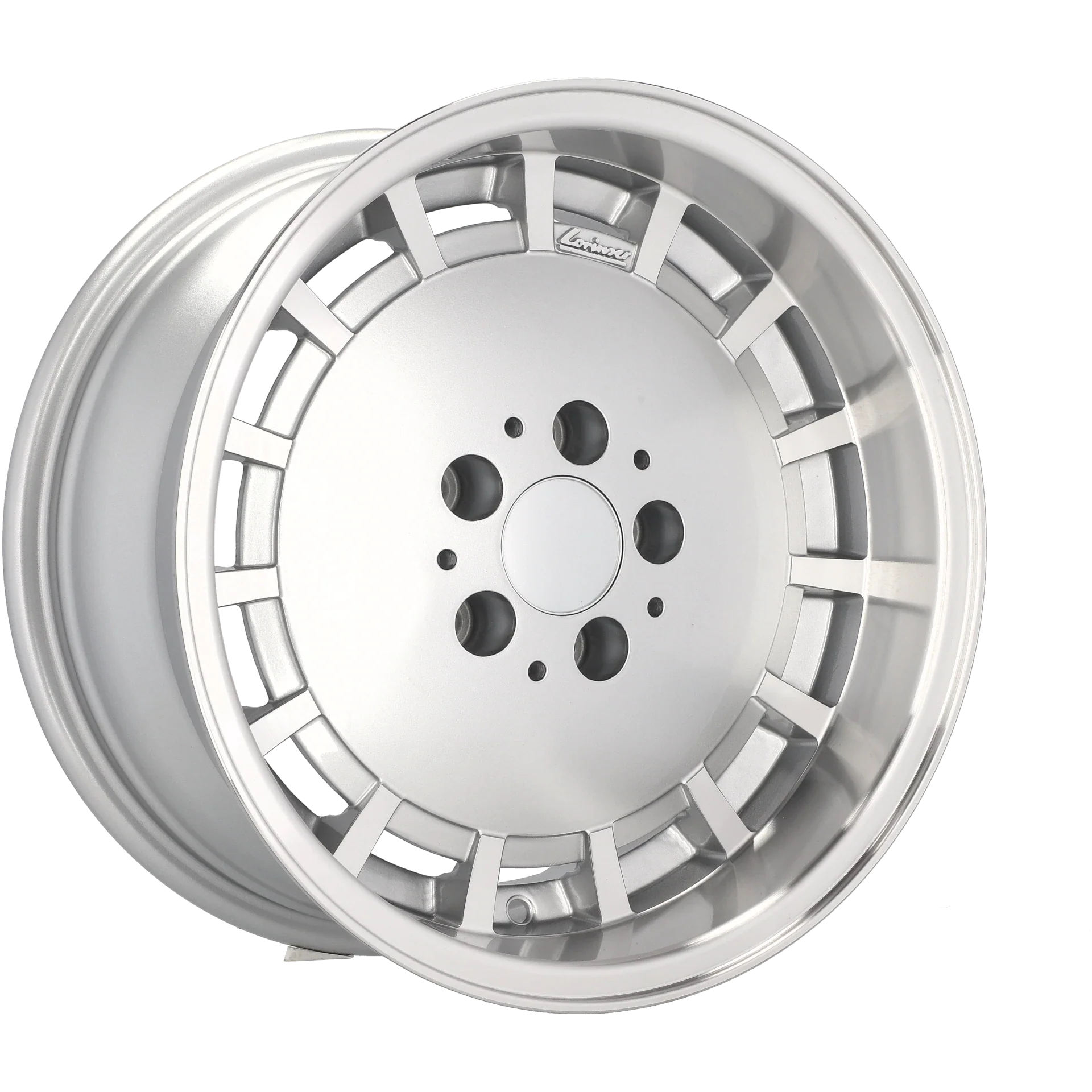 Alu kola pro Mercedes SW355 8x16 5x112 ET11 66.6 Silver & Polished Lip