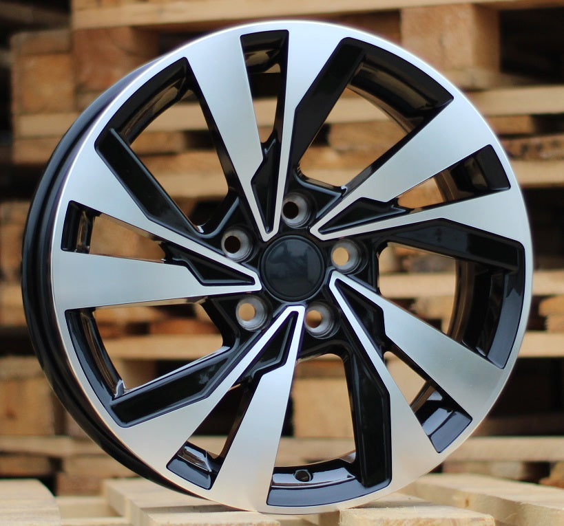 Alu kola Racing Line XE277 6x15 5x100 ET40 Black Polished Volkswagen