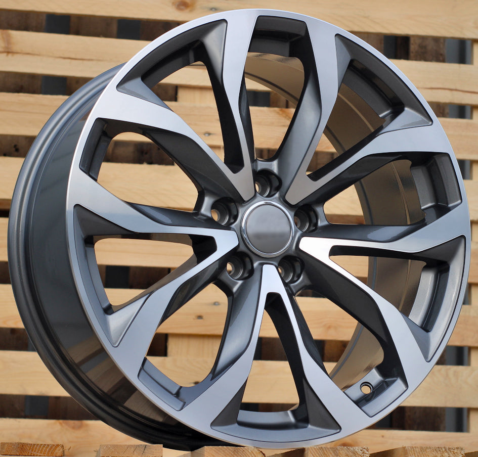 Alu kola Racing Line XF562 8x18 5x112 ET43 Grey Polished & Powder Coating Audi WheelsUp