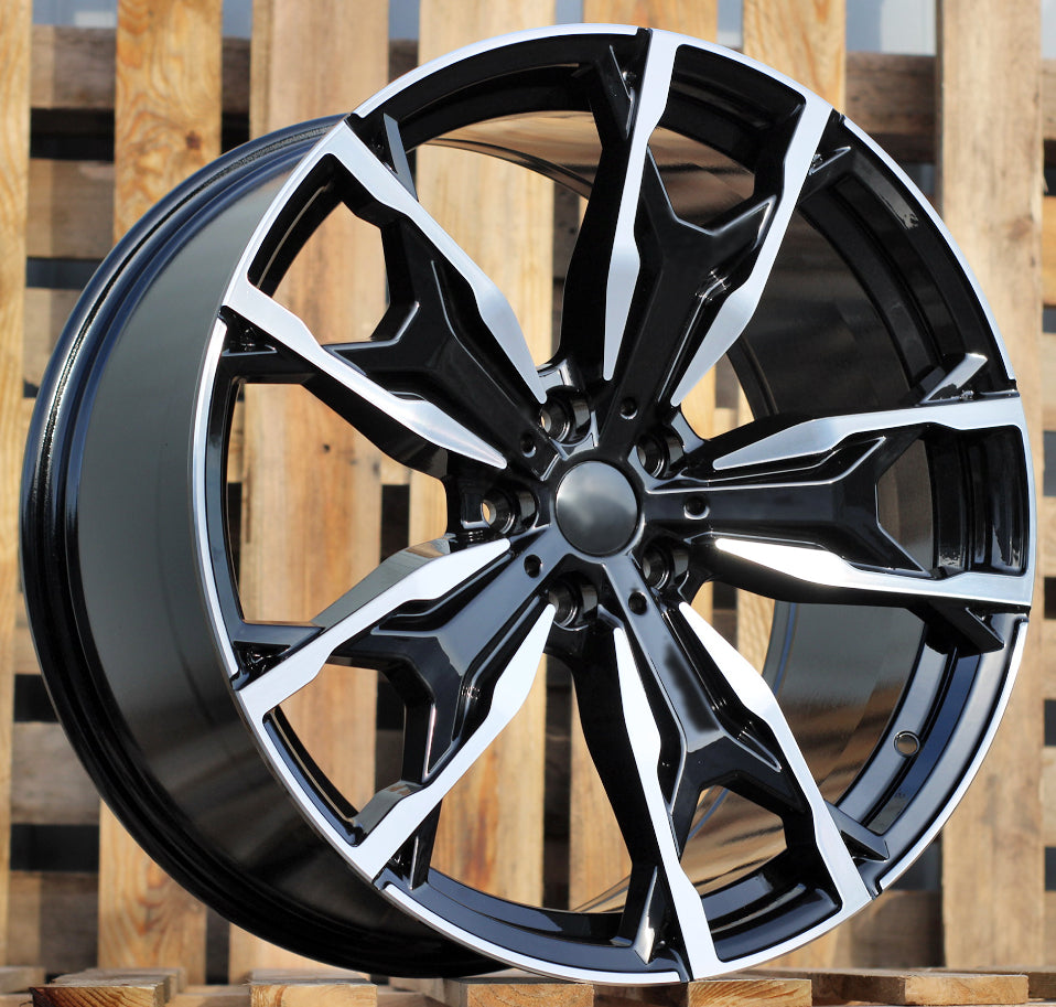 Alu kola pro BMW Y0204 8x20 5x112 ET27 66.6 Black Polished | Wheelsup.cz