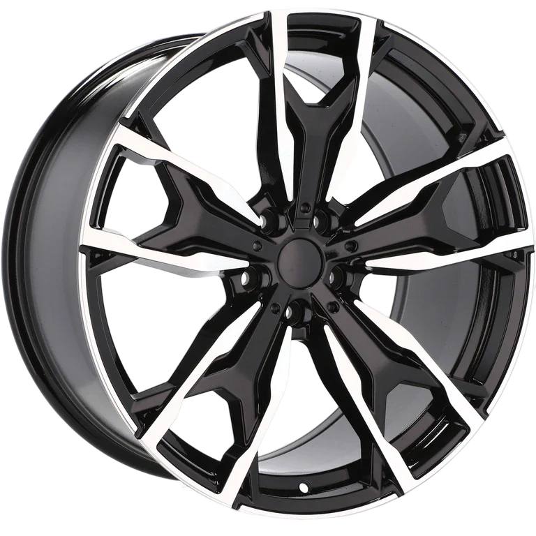 Alu kola pro BMW Y0204 8x20 5x112 ET27 66.6 Black Polished | Wheelsup.cz