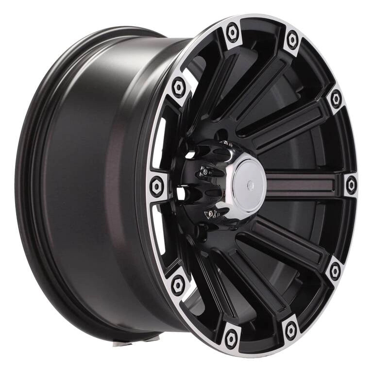 Alu kola pro Offroad Y0210 8.5x17 6x139.7 ET0 110.1 Black Half Matt & Polished Lip | Wheelsup.cz