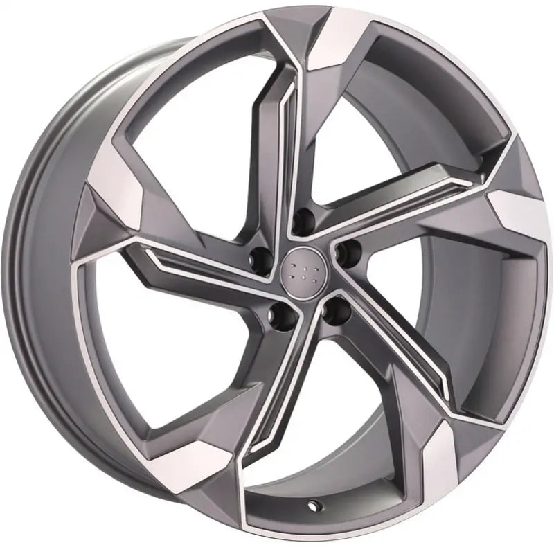 Alu kola pro Audi Y1201 9.5x22 5x112 ET36 66.6 Grey Polished | Wheelsup.cz