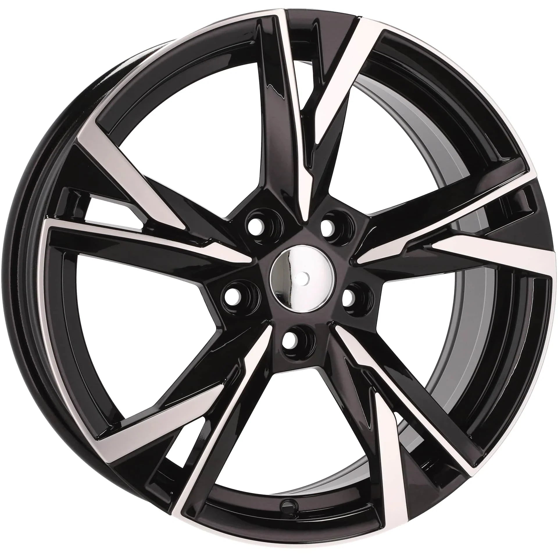 Alu kola pro Škoda Y1241 7.5x18 5x112 ET48 57.1 Black Polished | Wheelsup.cz