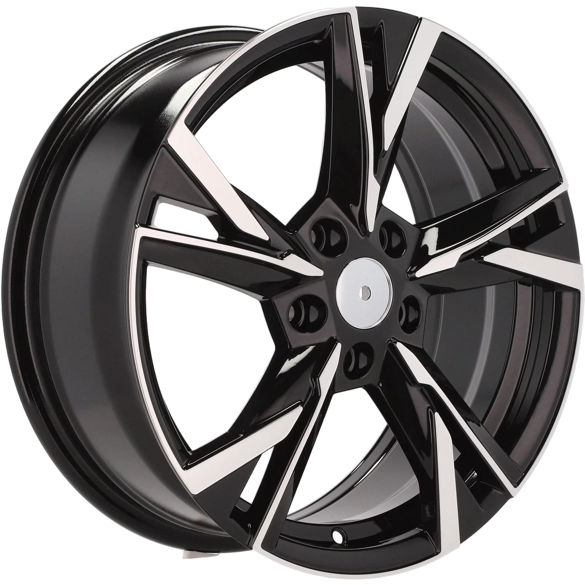 Alu kola pro Škoda Y1241 6.5x16 5x112 ET46 57.1 Black Polished | Wheelsup.cz